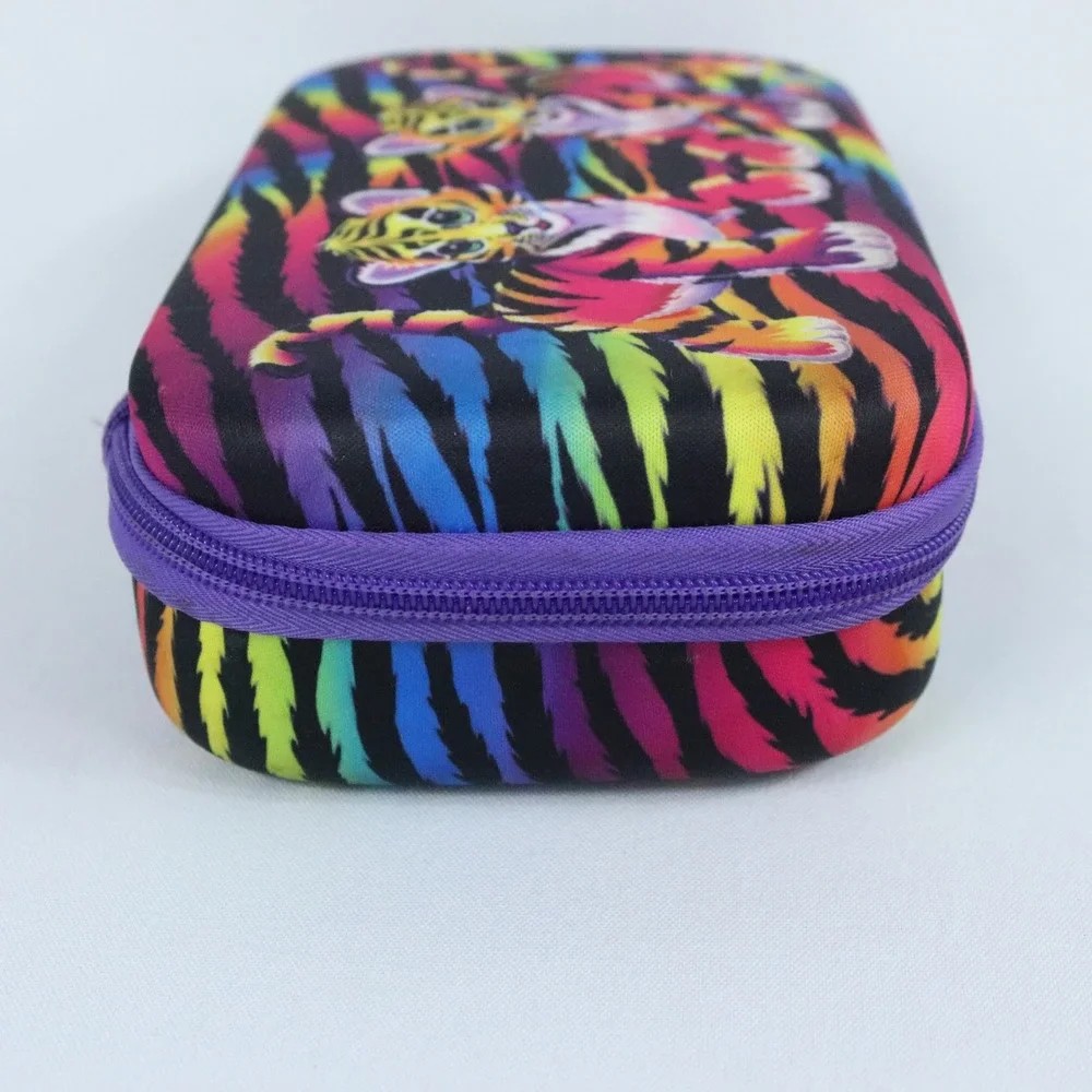 Lisa Frank Rainbow Forrest Tiger Storage Pencil Case Zipper Pouch 8